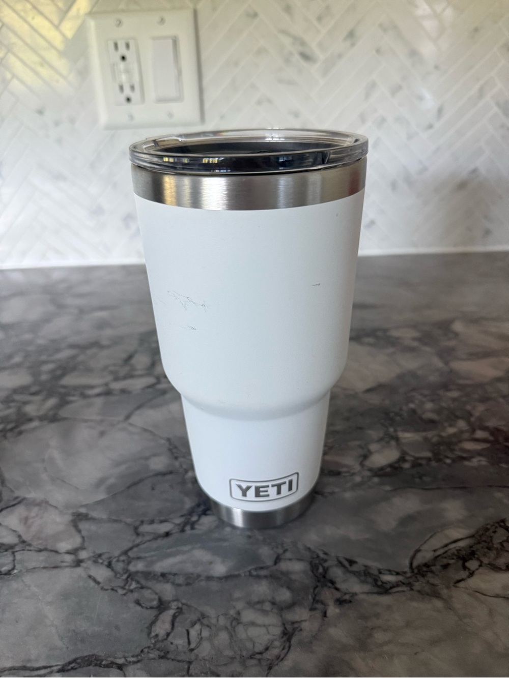 Yeti White Stainless Steel Insulated Tumbler